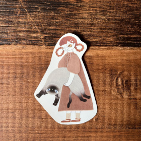 鳥控 - 都是貓防水貼紙（抱暹羅貓）