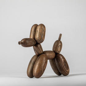 氣球狗擺飾（雪茄黑色）