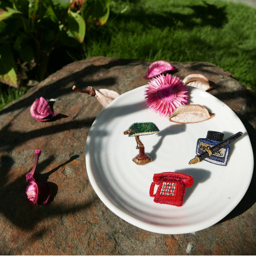 古早辦公刺繡貼紙