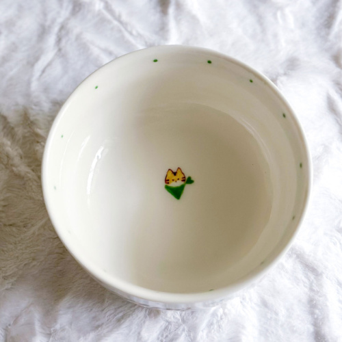 橘底虎斑貓餐碗
