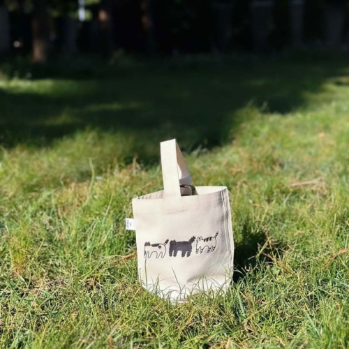 斜角貓 - 炸毛貓帆布提袋（小）