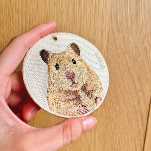 雙面刺繡吊飾（鼠）