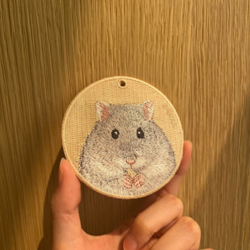 雙面刺繡吊飾 倉鼠