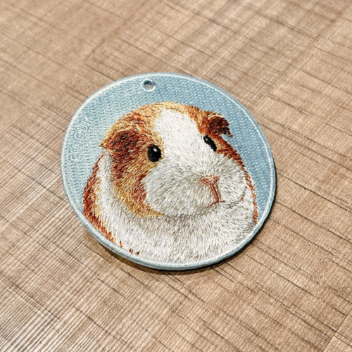雙面刺繡吊飾 天竺鼠