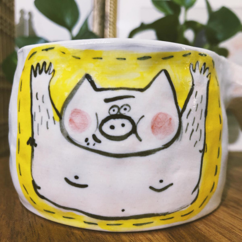 不拔毛時代 腳腳陶瓷杯