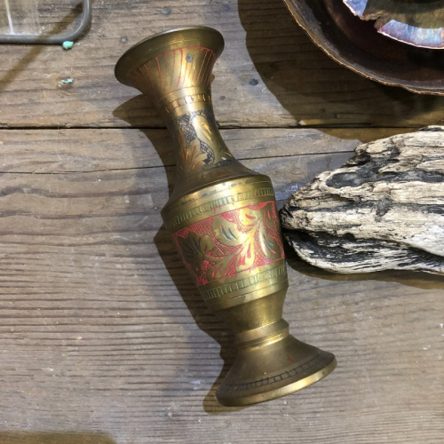  印度黃銅花器老件