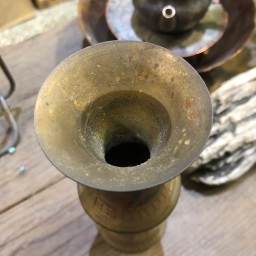  印度黃銅花器老件