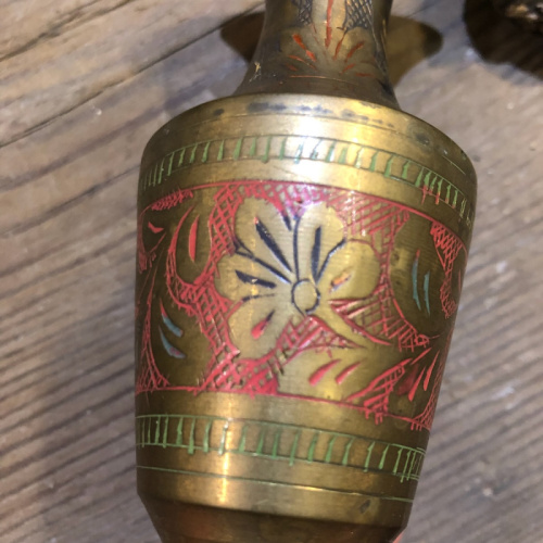  印度黃銅花器老件