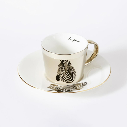 韓國Luycho動物鏡面倒影杯 斑馬