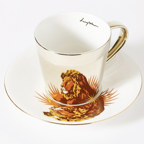 韓國Luycho動物鏡面倒影杯 獅子