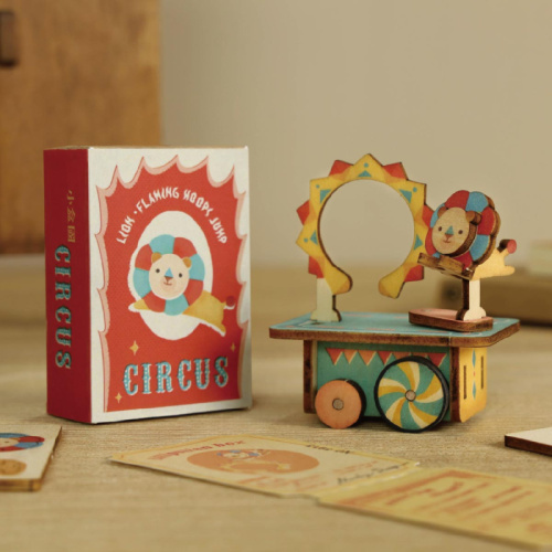 小盒國復古童玩 獅子跳火圈