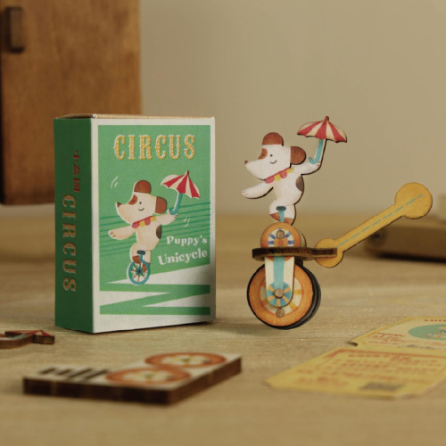 小盒國復古童玩 狗狗獨輪車