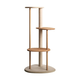 KARIMOKU CAT TREE 貓跳台 淺灰自然栗木色