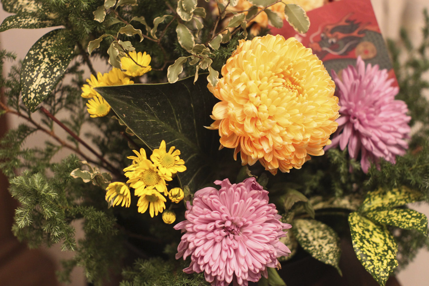 竹報火鶴龍紅禮 花藝課
