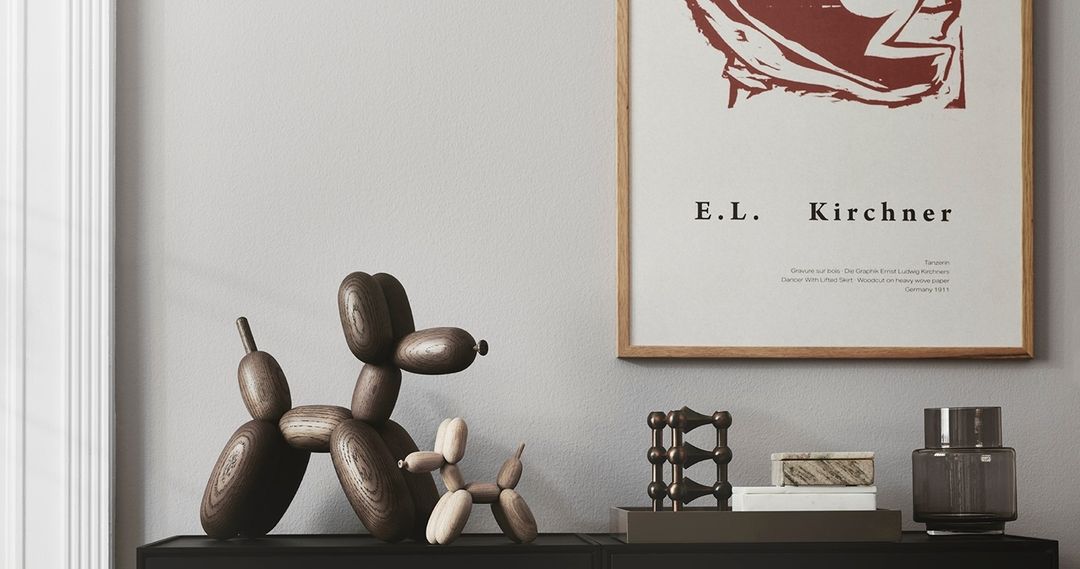 丹麥Boyhood 氣球狗擺飾（橡木色）