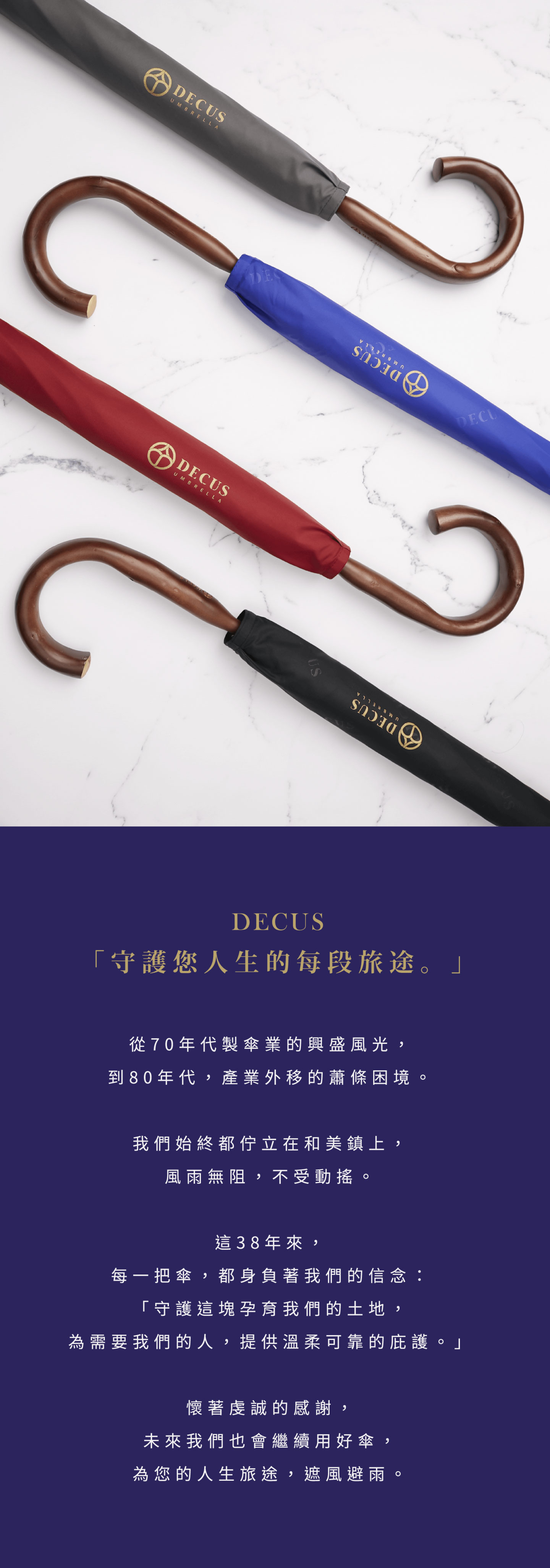 DECUS 經典威登木直傘