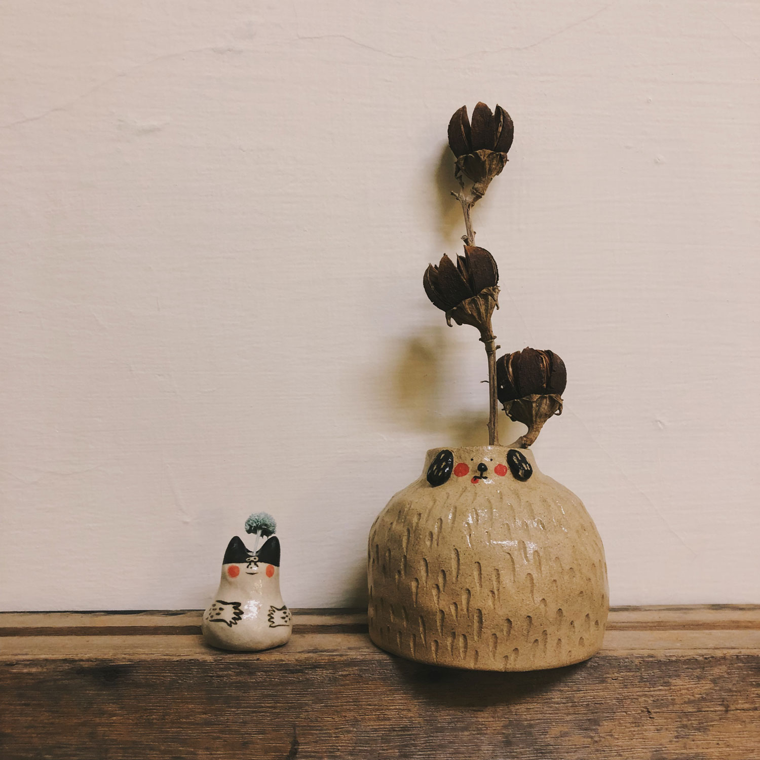 《不拔毛星球》黃土花器（狗狗）