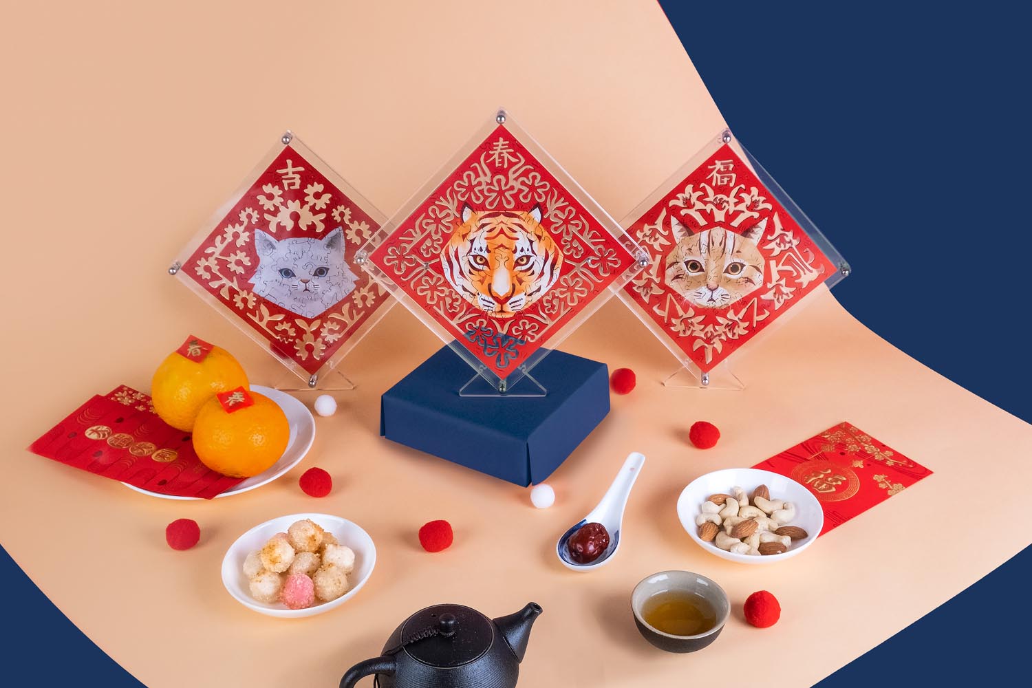 海裡魚 - 雕花春聯木質拼圖（金吉拉）