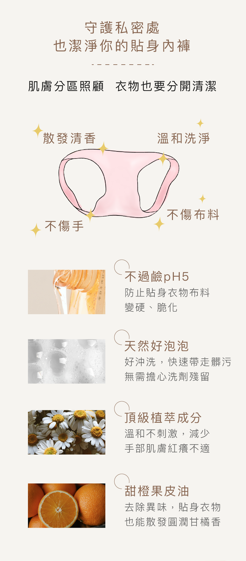 Love Dear 女性專用私膚露 內褲清潔方法